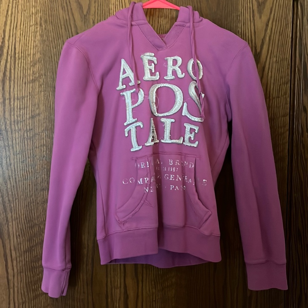 Purple Aeropostale hoodie, size Medium